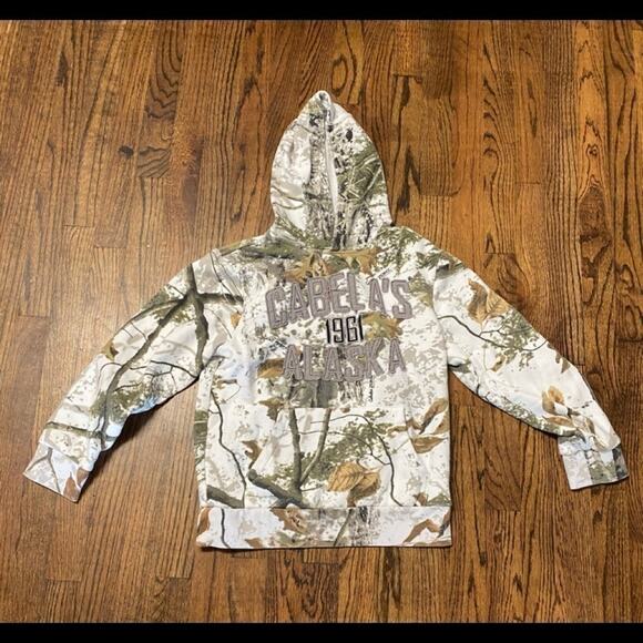 CABELAS KIDS “HOODIE” SIZE L MINT - Picture 1 of 4